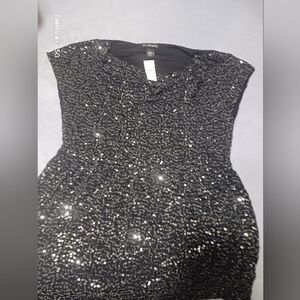 New size 18-20 black front sequin short dress or long top